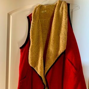 Sherpa lined vest